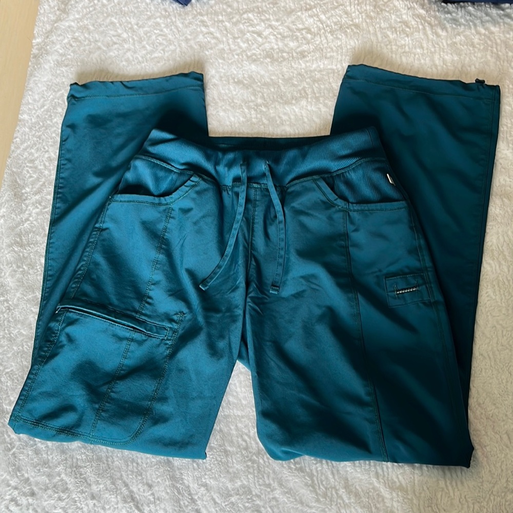 Cherokee Infinity Straight Leg Drawstring Cargo Scrub Pants